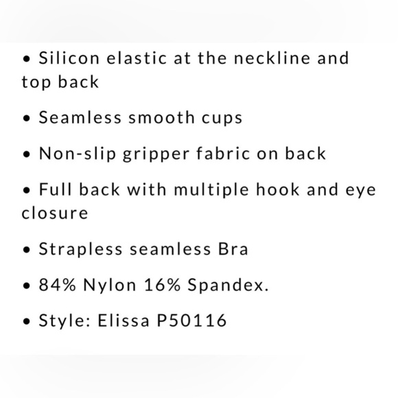 PARFAIT ELISSA P50116 FULL BUST FULL FIGURE STRAPLESS LONGLINE BRA BLACK 38GG - Picture 6 of 7